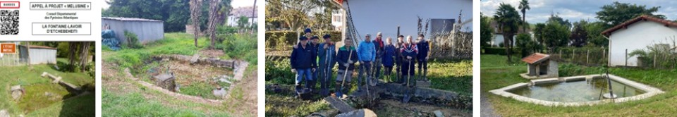 Bardos - Appel à projet "MELUSINE" - Conseil Départemental des Pyrénées Atlantiques - La Fontaine --Lavoir d'Etchebeheiti